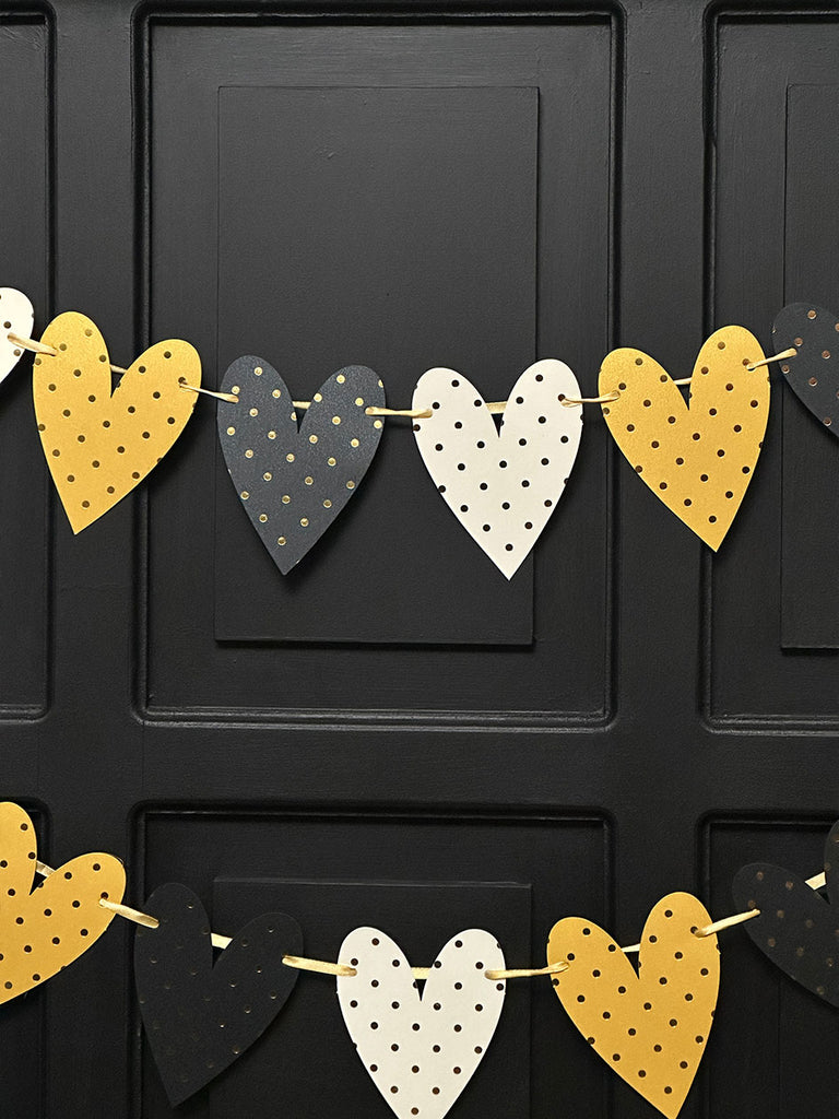 Gold Hearts · Party Banner