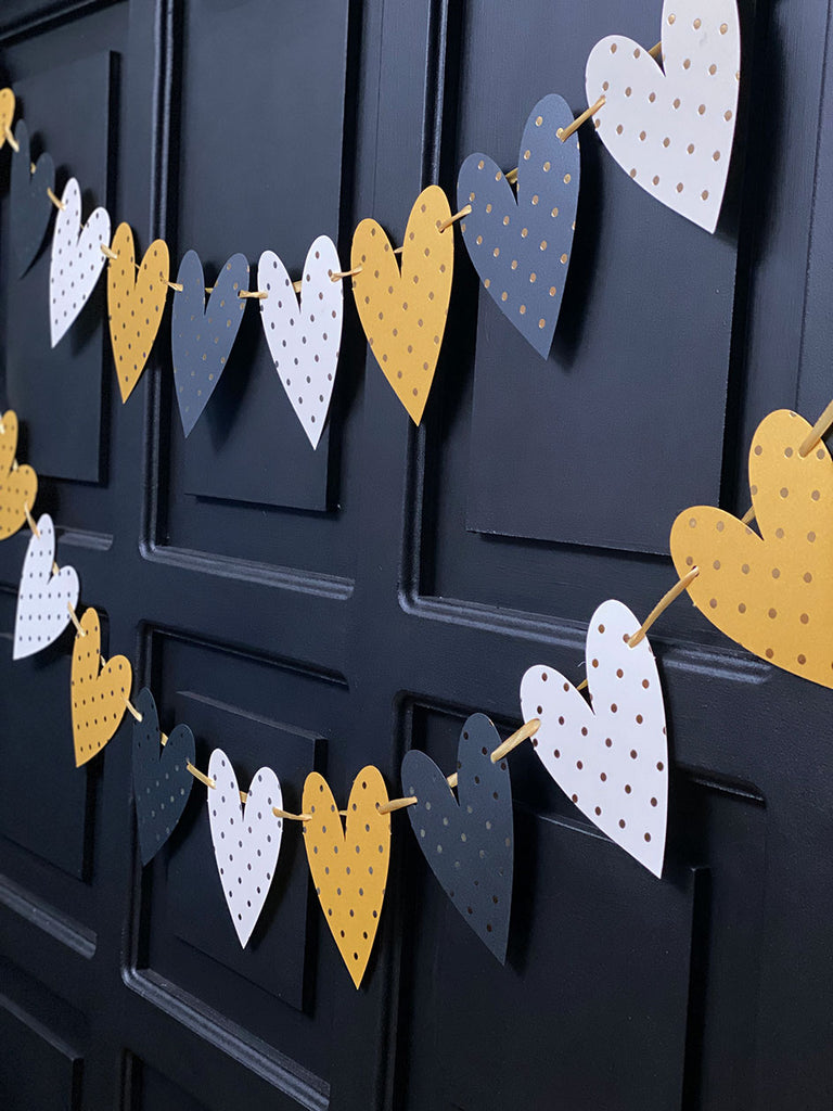 Gold Hearts · Party Banner