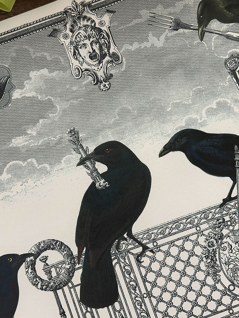 White Placemat · Crow