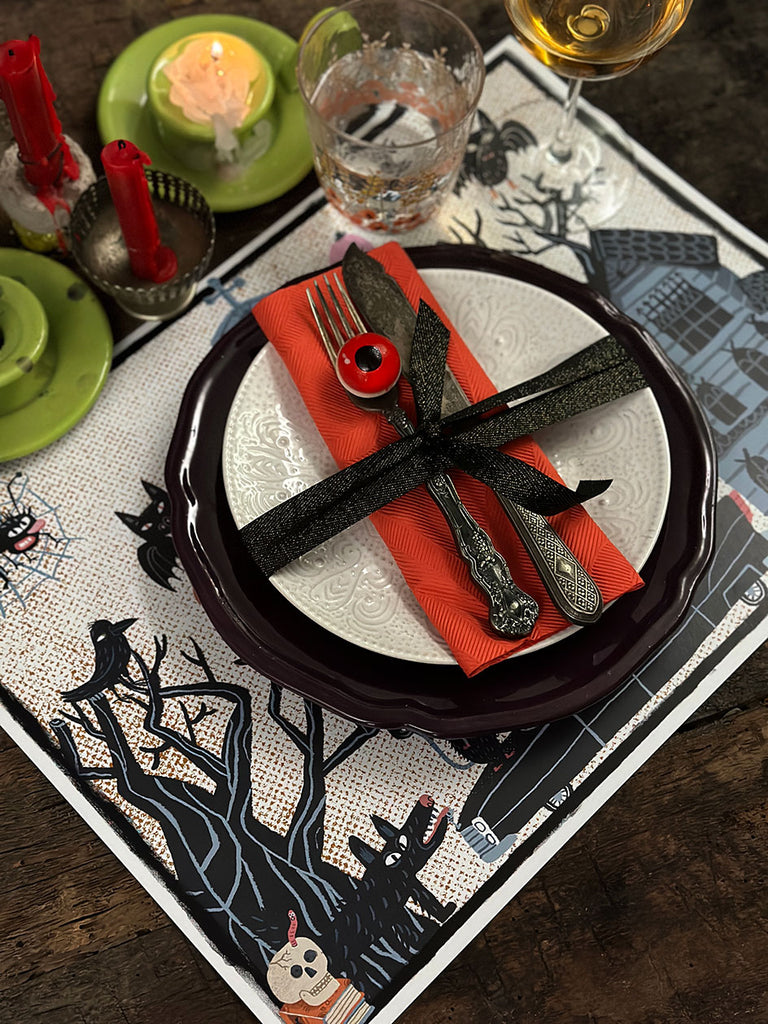 White Placemat · Haunted House