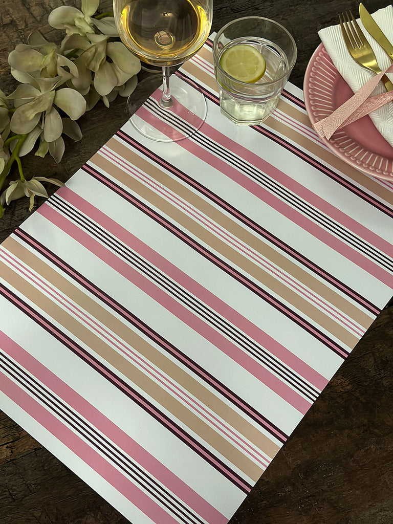White Placemat · Stripes