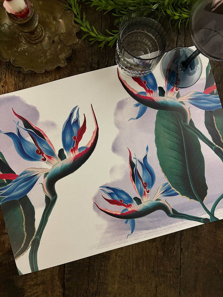 White Placemat · Bird of paradise