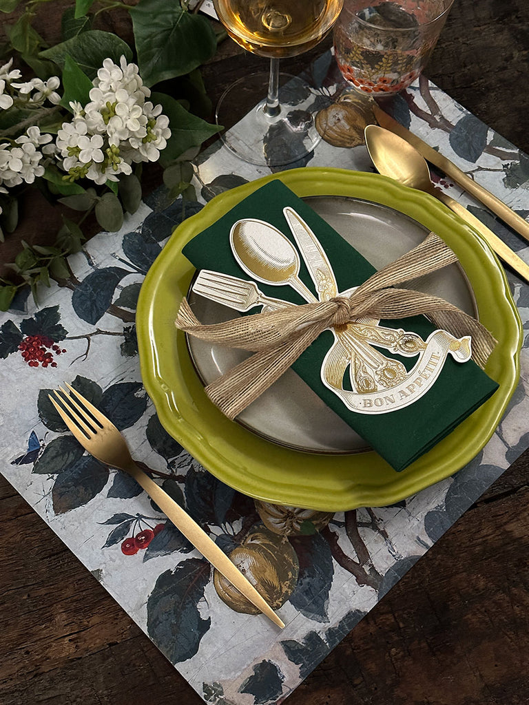 White Placemat · Orange