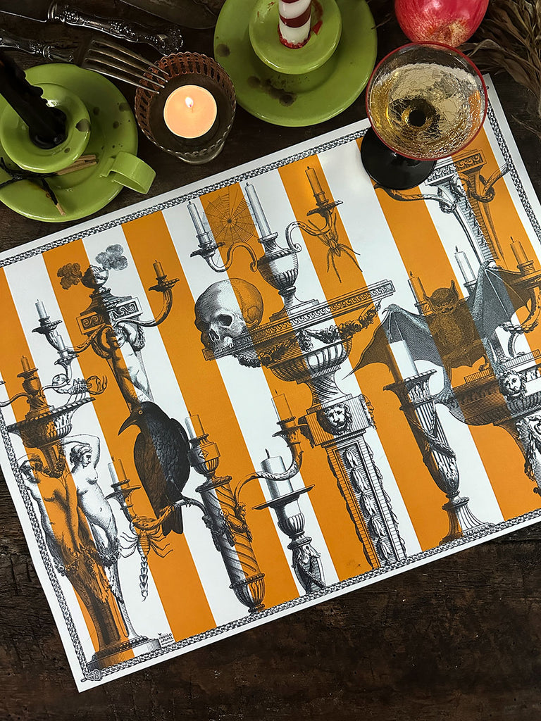 White Placemat · Candles