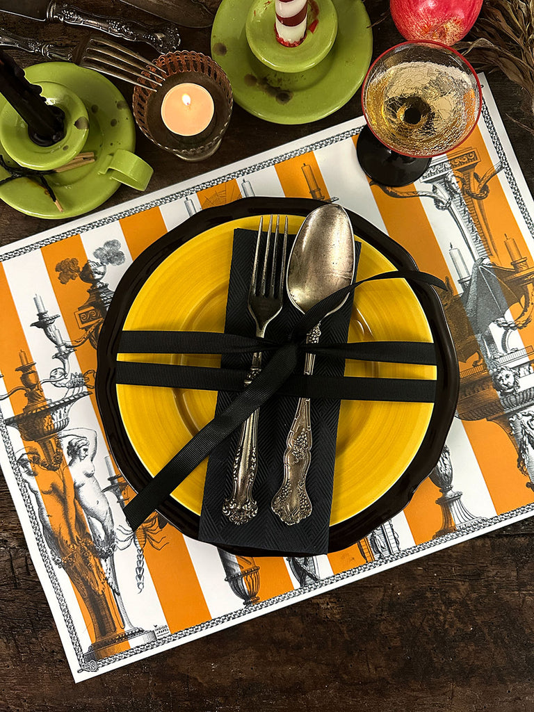 White Placemat · Candles