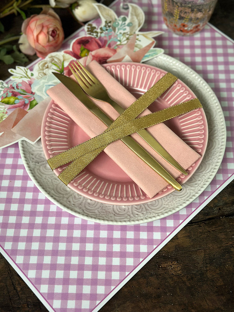 White Placemat · Rose Vichy