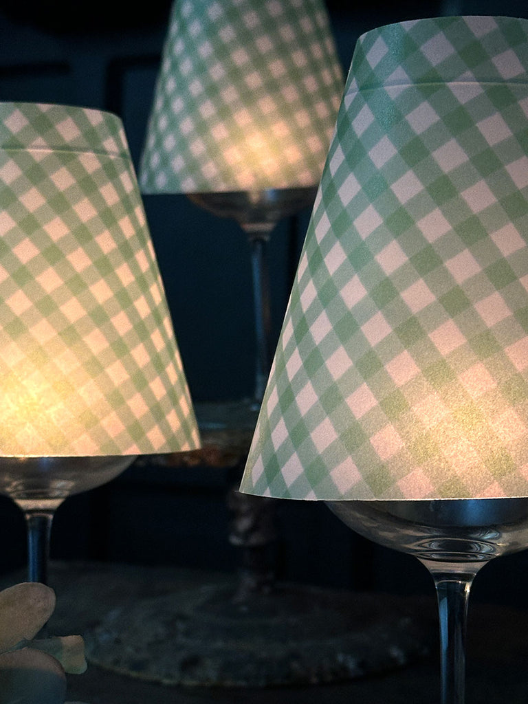 Lamp Shade · Green Vichy
