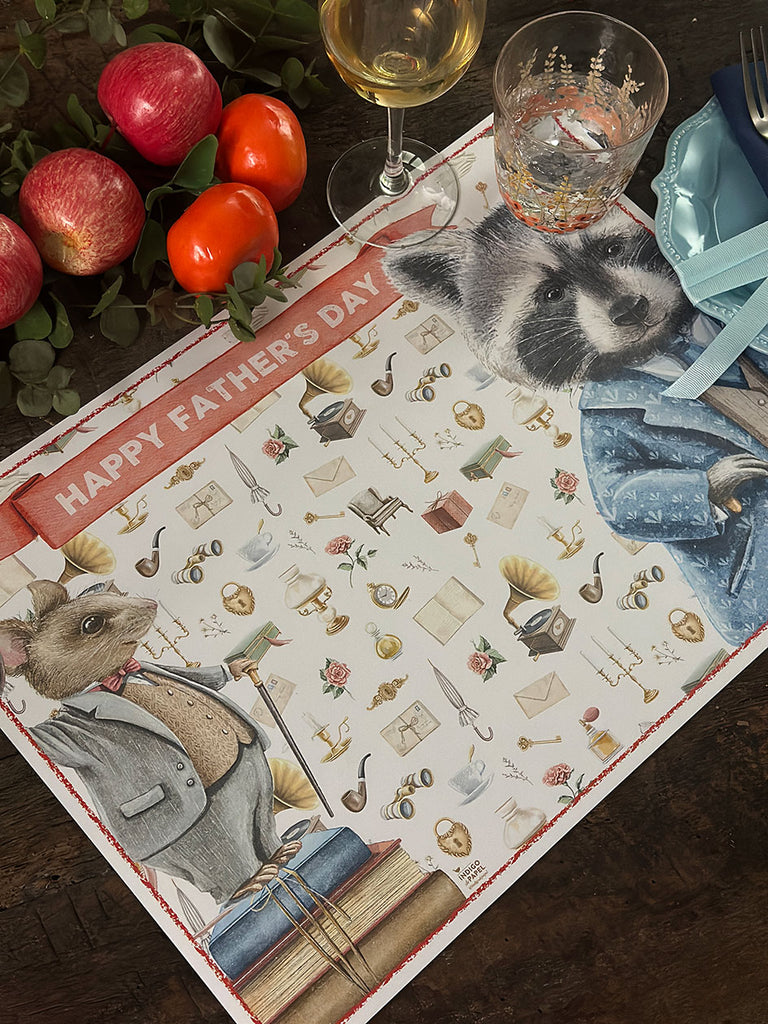 White Placemat · Animals