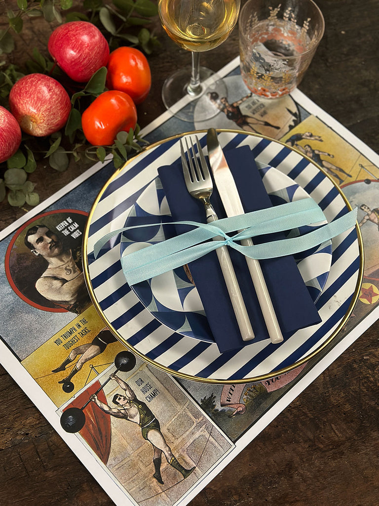 White Placemat · strongman