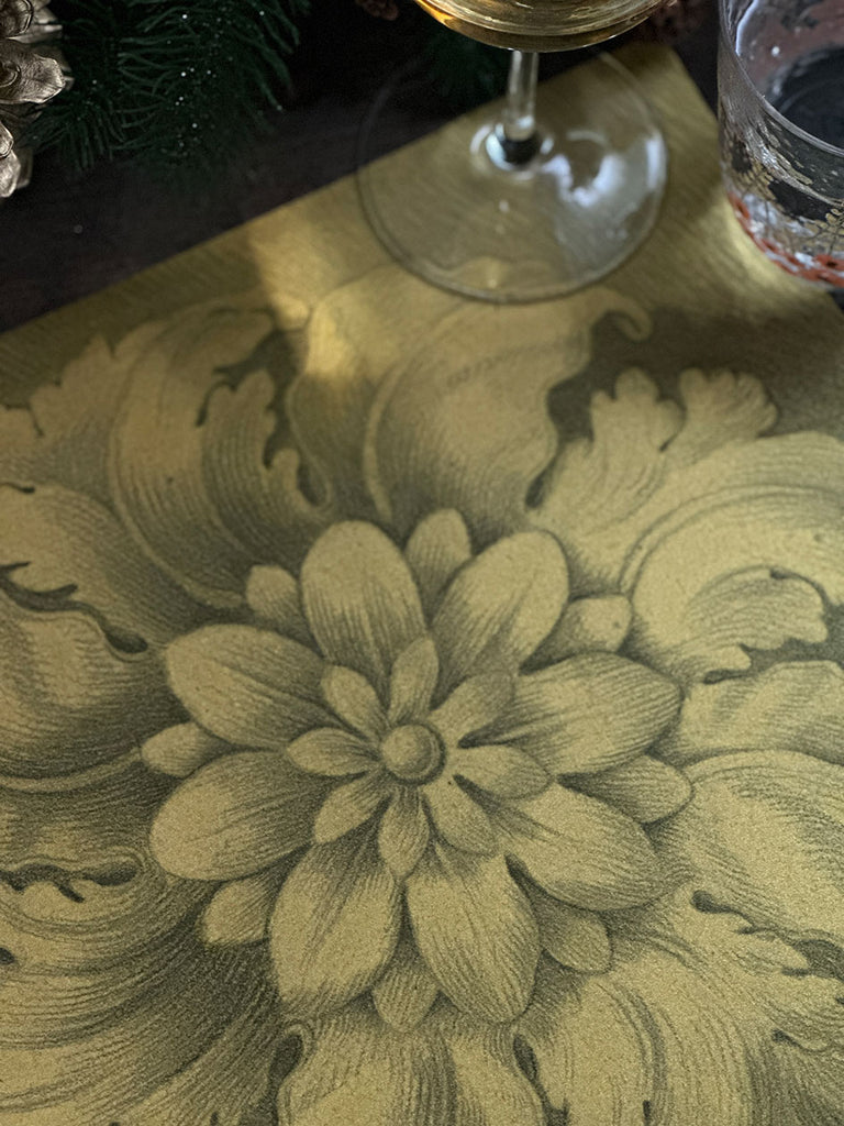 Square Placemat · Gold sketch