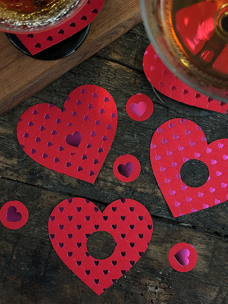 Glass Tags · Hearts