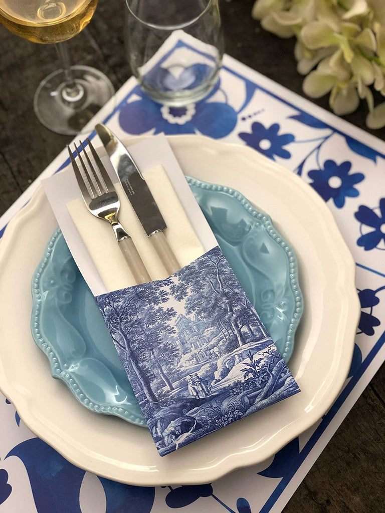 Silverware Holder · Toile de Jouy