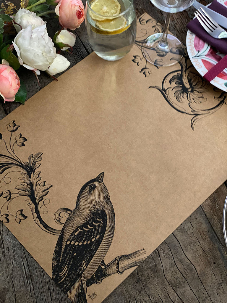 Kraft Placemat · Ornament Birds