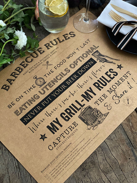 Kraft Placemat · BBQ Rules