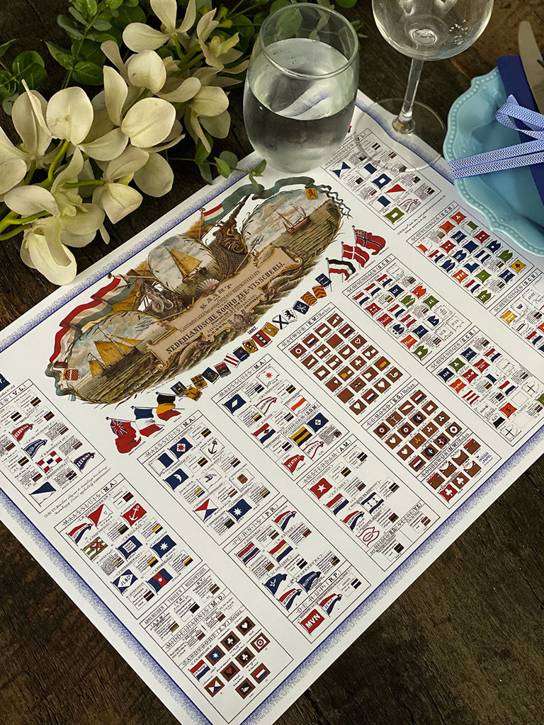 White Placemat · Flags