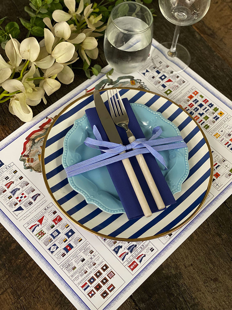 White Placemat · Flags