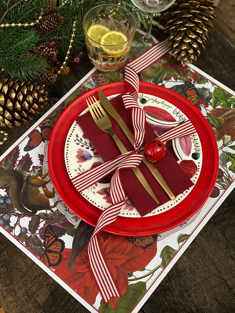 White Placemat · Red China