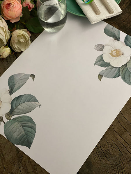 White Placemat · Camellia