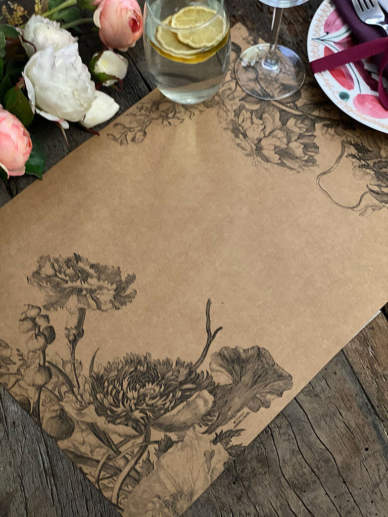 Kraft Placemat · Carnations