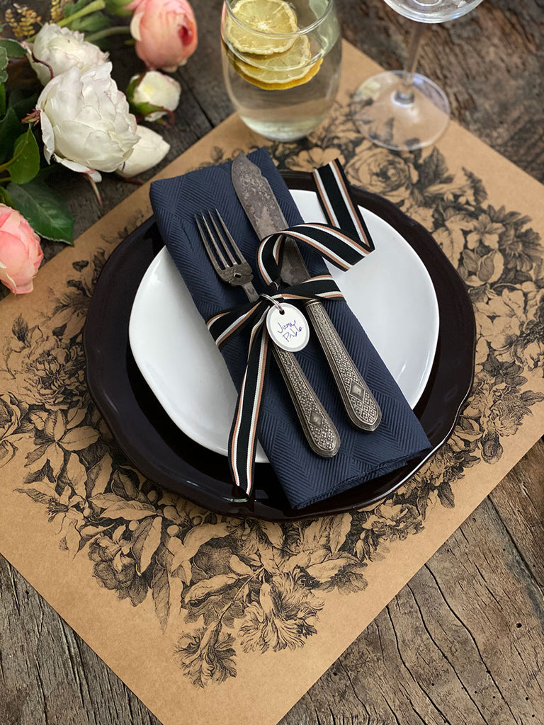 Kraft Placemat · Flower Wreath