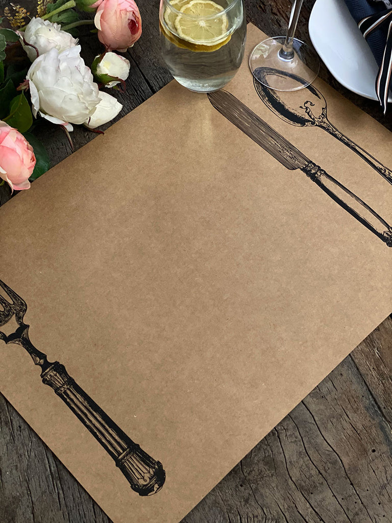 Kraft Placemat · Vertical Silverware