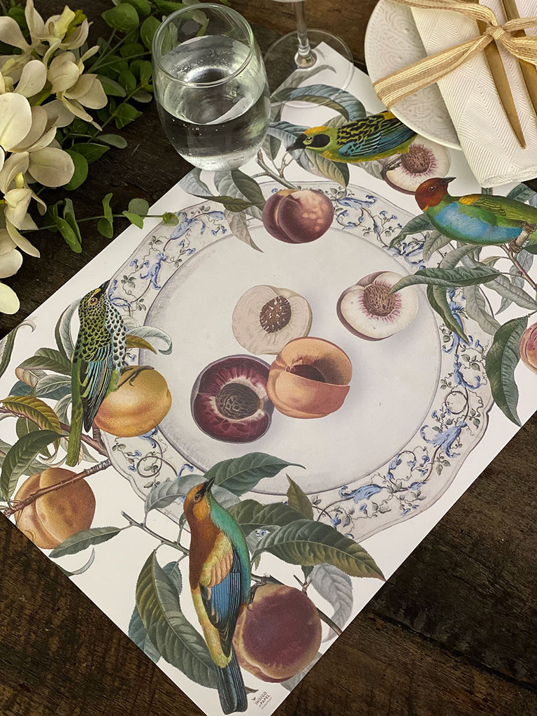 White Placemat · Peach
