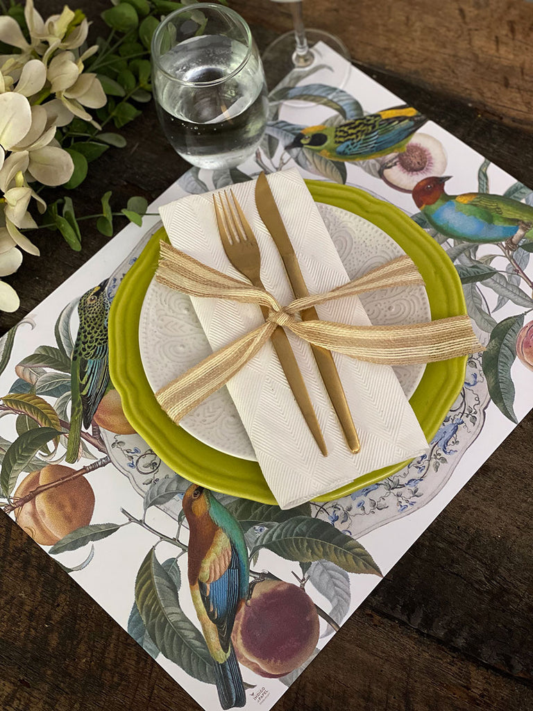 White Placemat · Peach