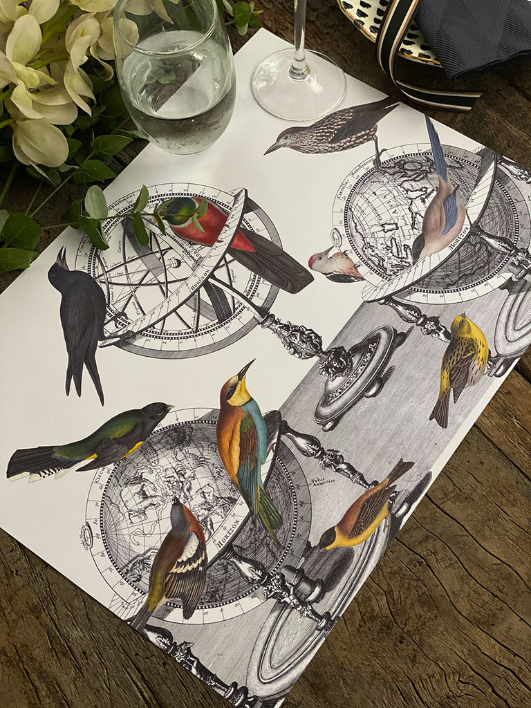 White Placemat · Globe