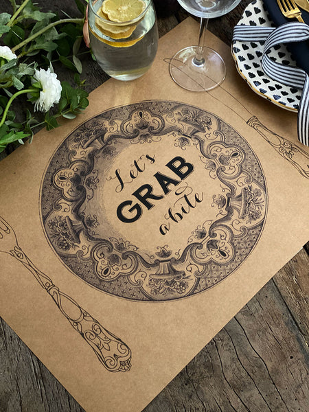Kraft Placemat · Grab a Bite