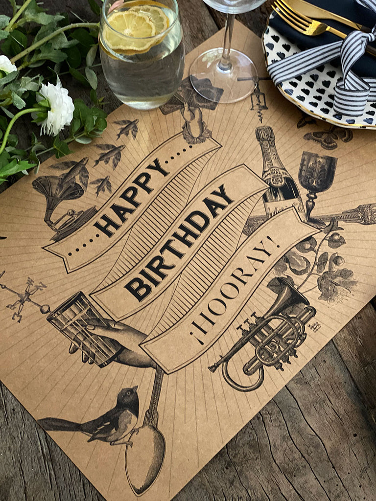 Kraft Placemat · Happy Birthday