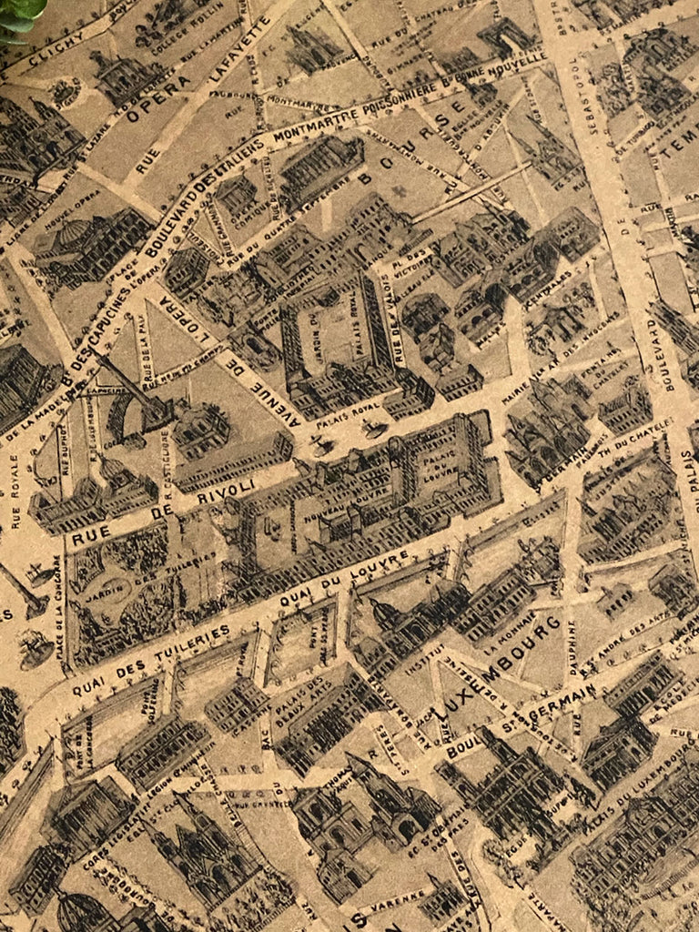 Kraft Placemat · Paris Map