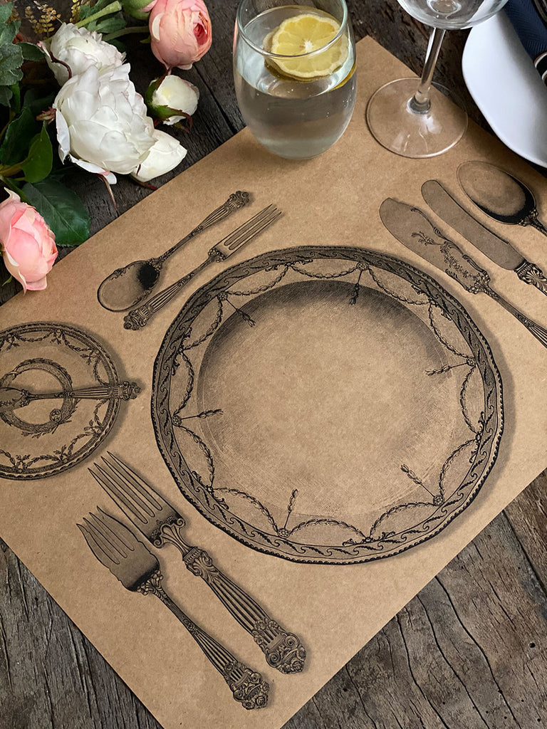 Kraft Placemat · Antique Table
