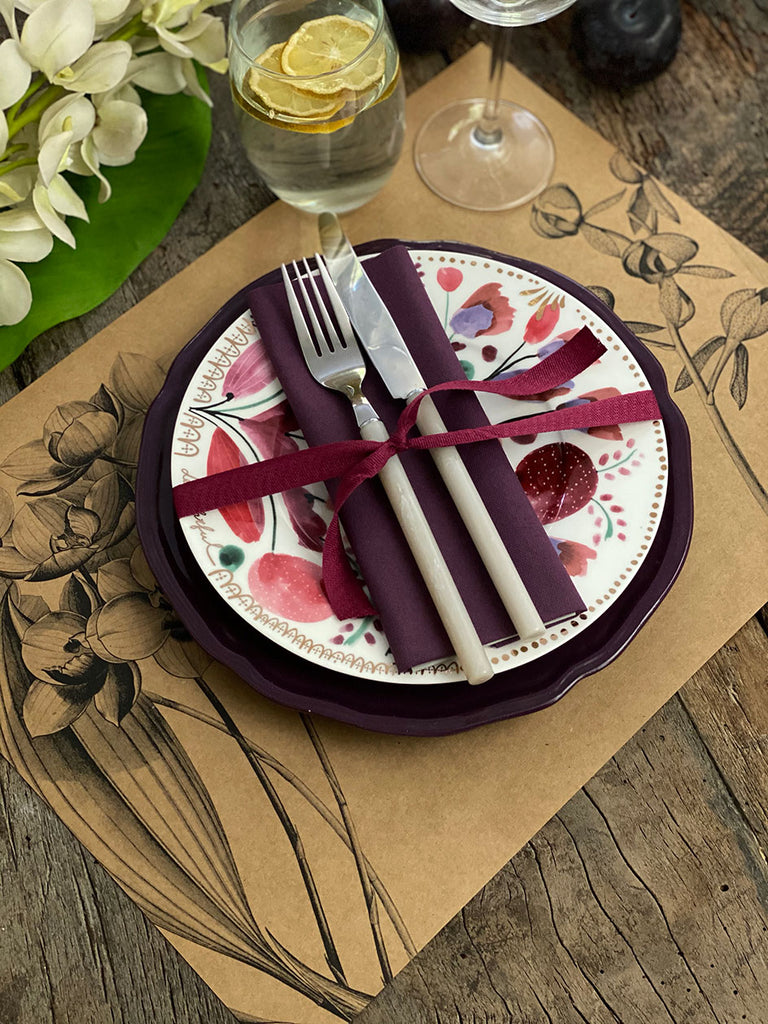 Kraft Placemat · Orchids