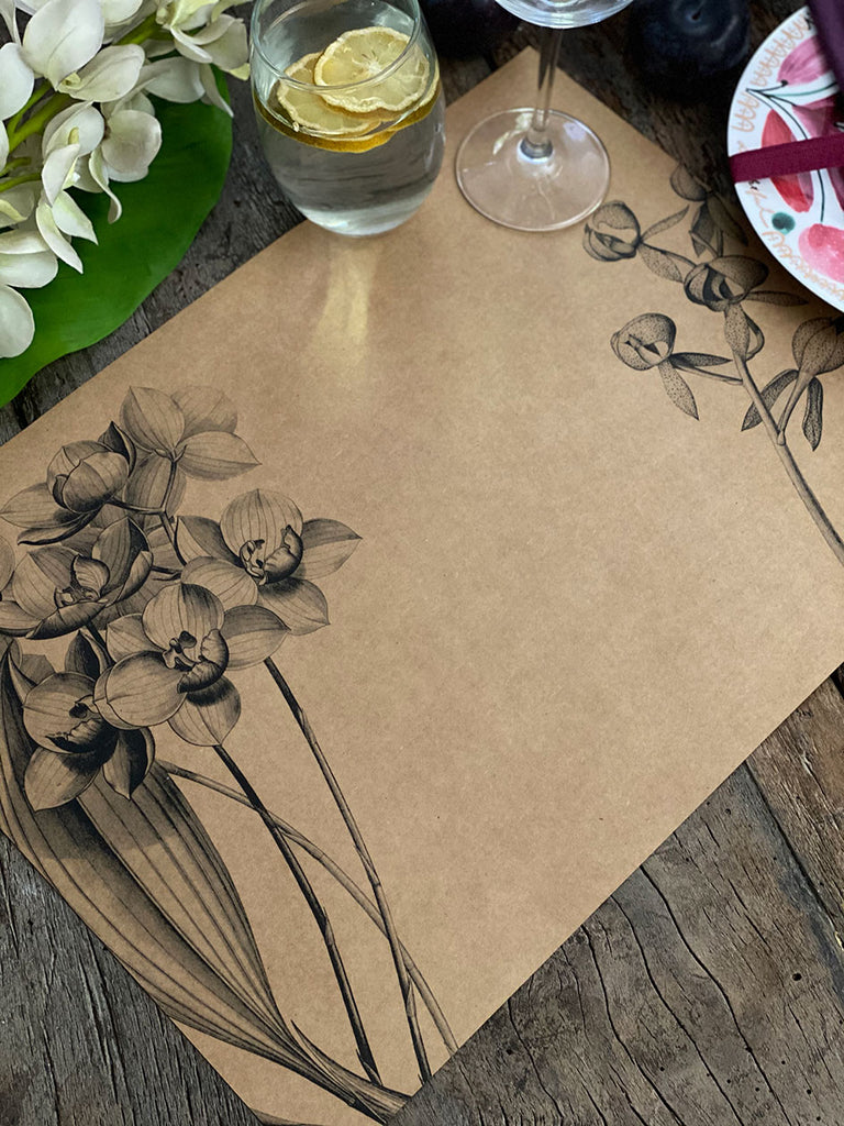 Kraft Placemat · Orchids