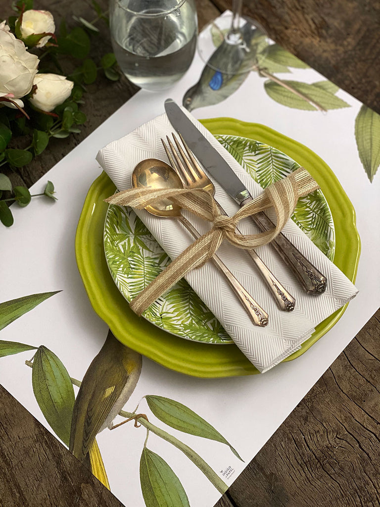 White Placemat · Color Birds