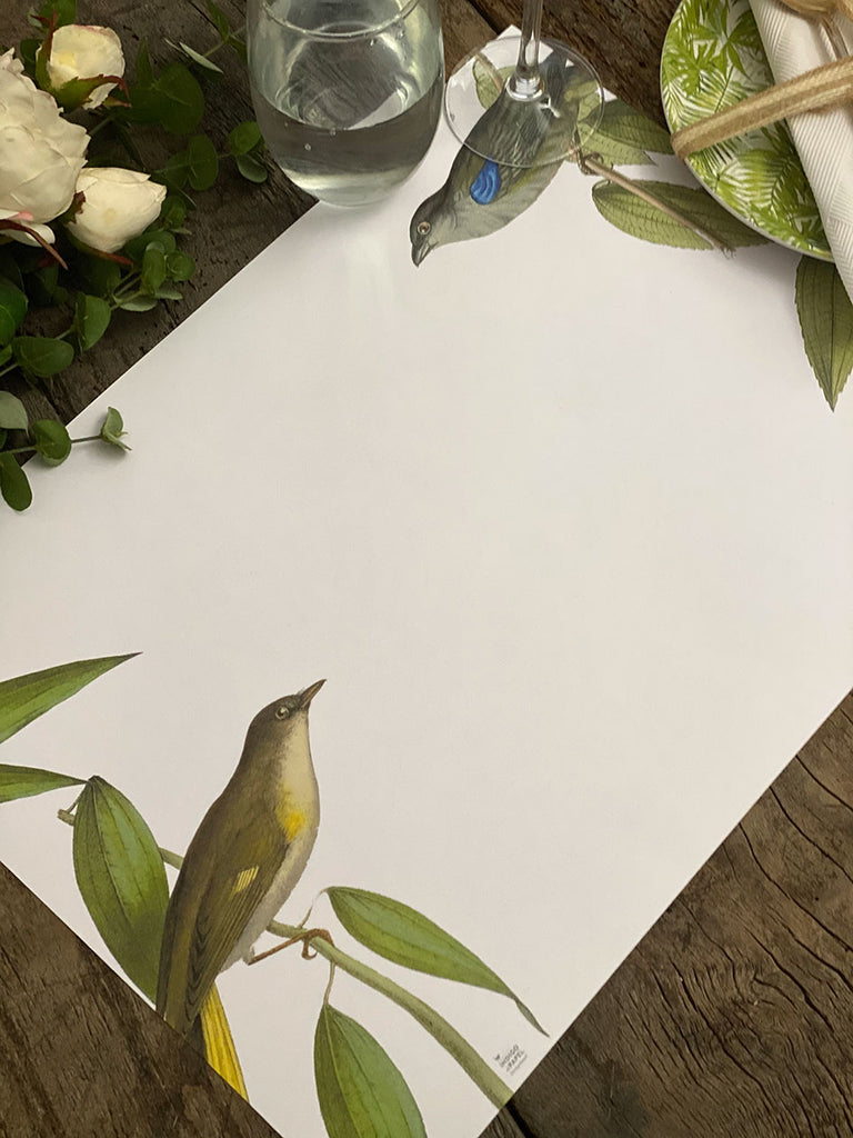 White Placemat · Color Birds
