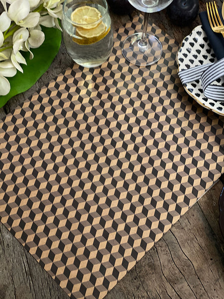 Kraft Placemat · 3D Pattern