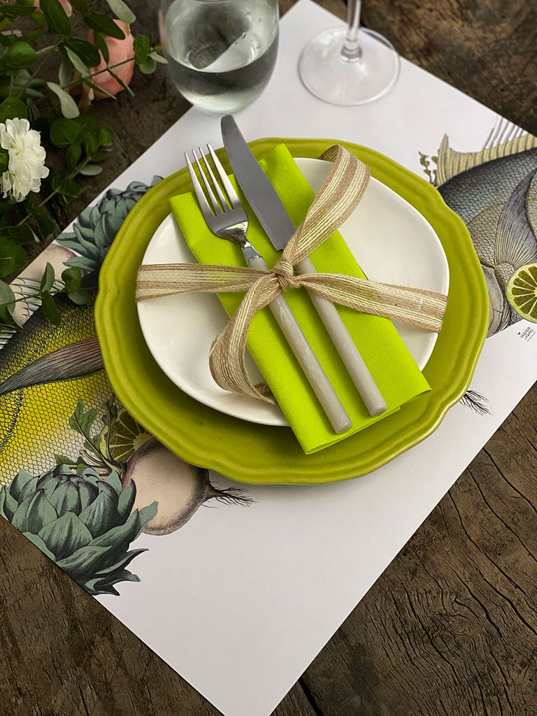 White Placemat · Lemon Fish