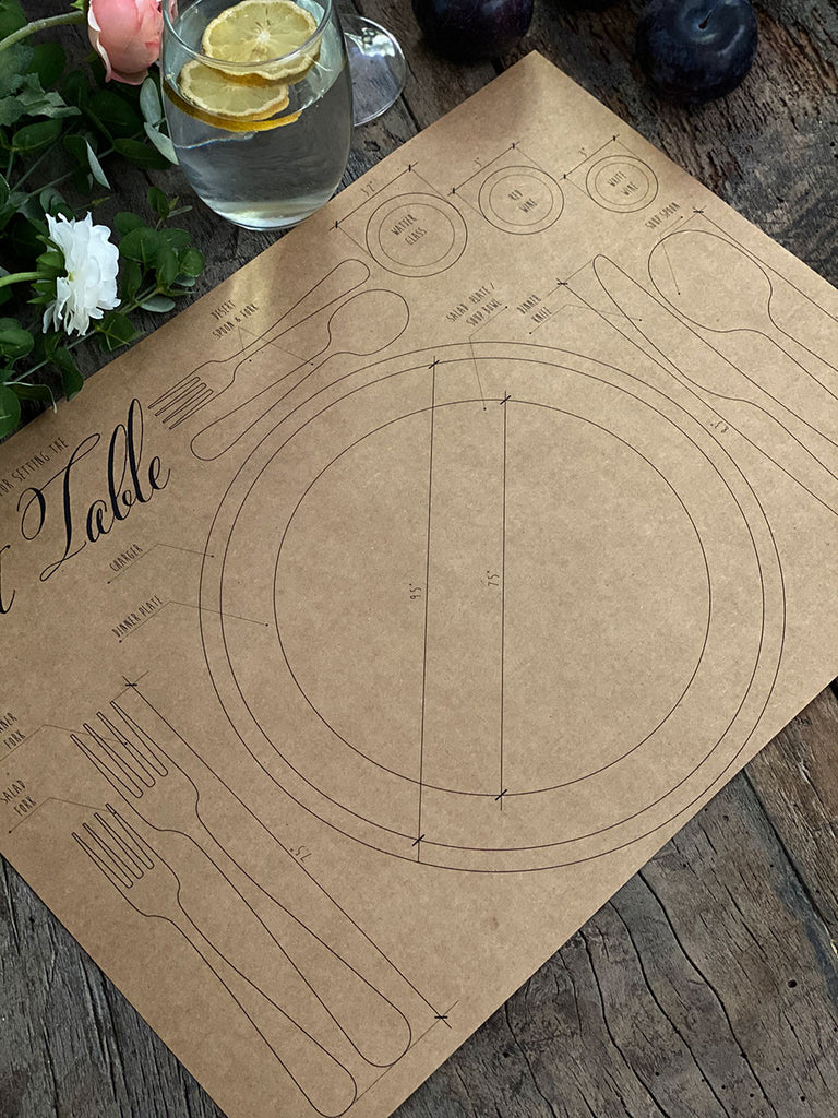 Kraft Placemat · Place Setting