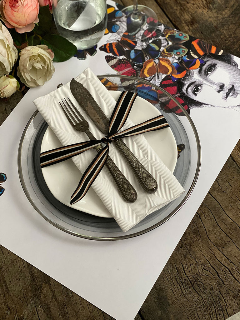 White Placemat · Butterflies Headgear