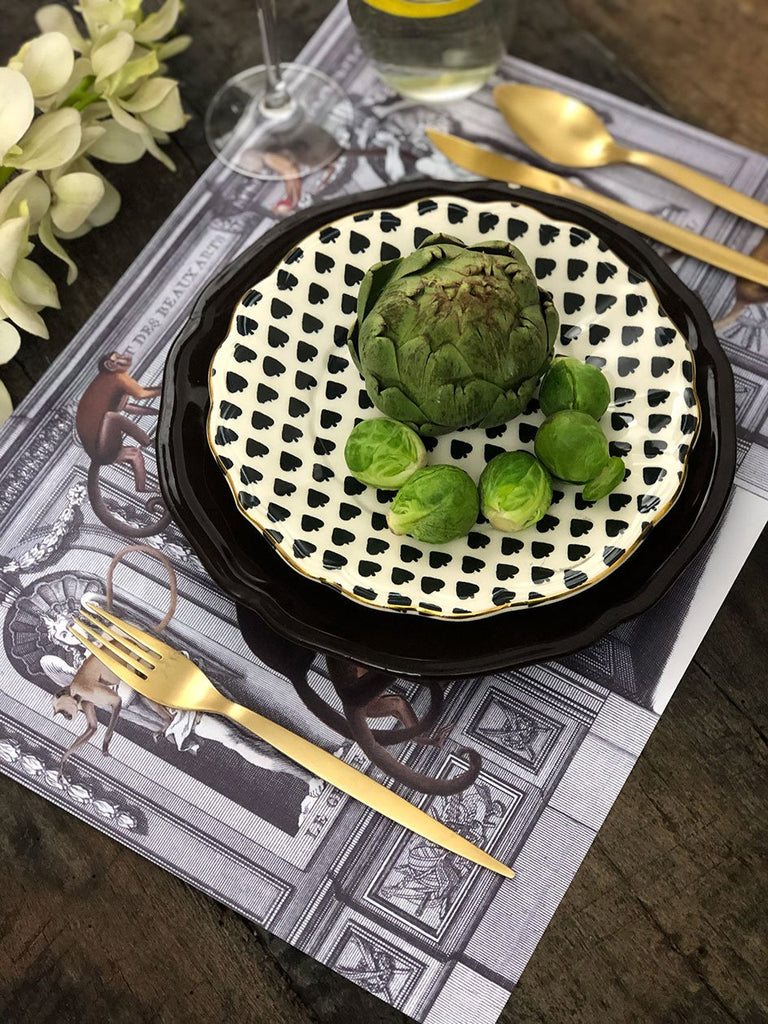 White Placemat · Monkeys