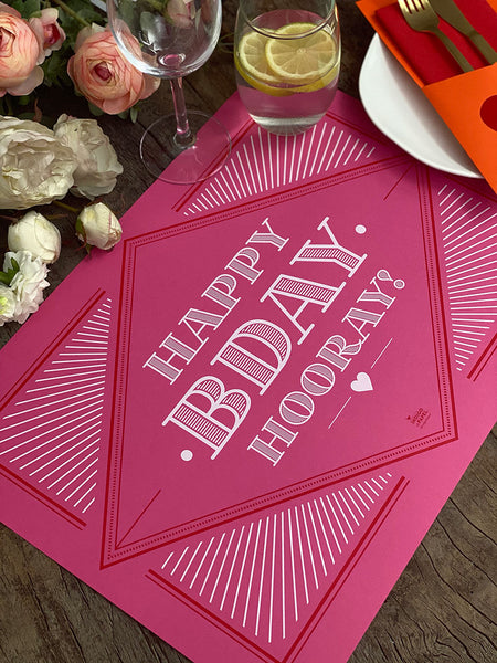 Magenta Birthday Set · 6 People