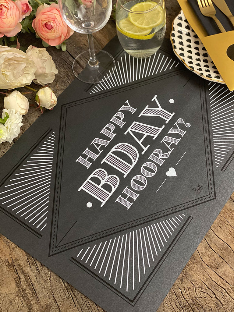 Black Birthday Set · 6 People