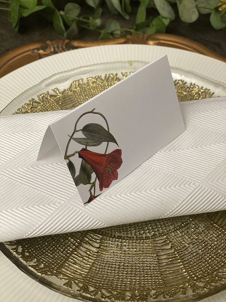 Placecard · Red Flowers