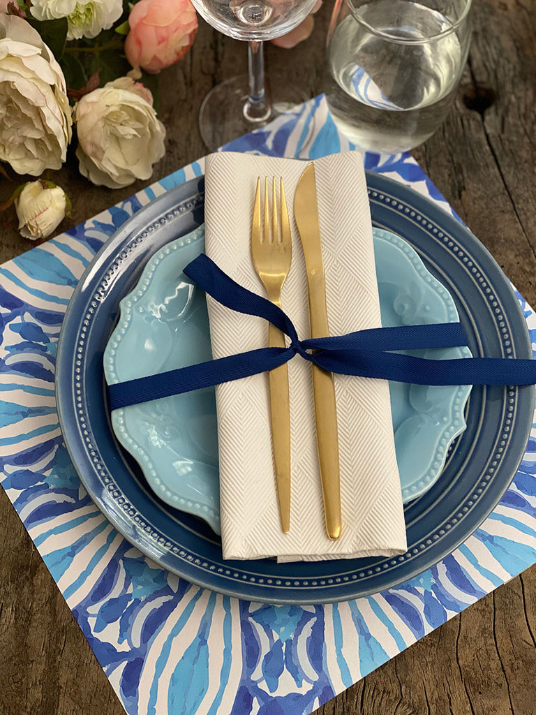 Square Placemat · Blue Watercolor