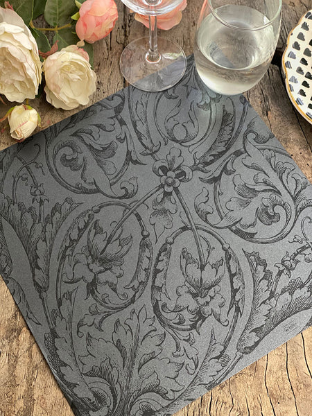 Square Placemat · Victorian Black