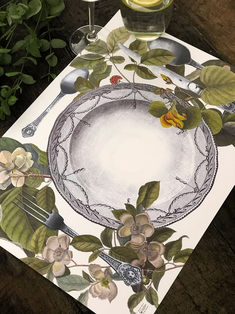 White Placemat · Botanic Plate