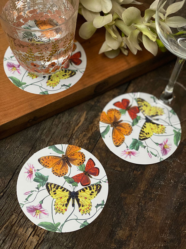 Round Coasters · Butterflies