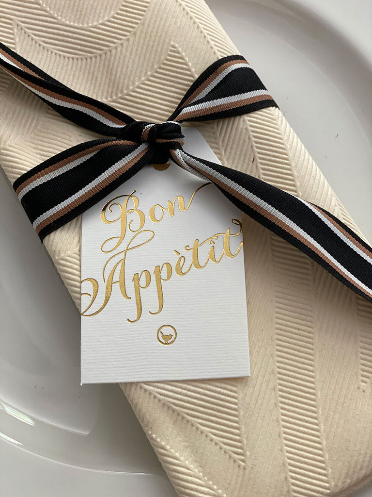 Table Tag Bon Appetit · White