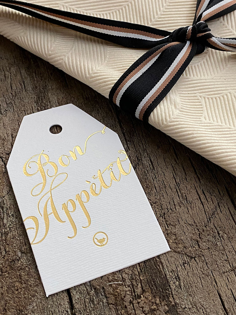 Table Tag Bon Appetit · White